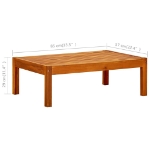 Tavolo da Giardino 85x57x29 cm in Legno Massello di Acacia