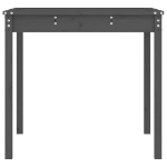 Tavolo da Giardino Grigio 121x82,5x76 cm Legno Massello di Pino