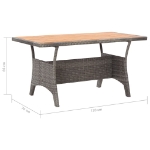 Tavolo da Giardino Grigio 120x70x66 cm Legno Massello di Acacia