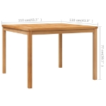 Tavolo da Pranzo per Giardino 110x110x77 cm in Massello di Teak