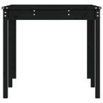 Tavolo da Giardino Nero 159,5x82,5x76 cm Legno Massello di Pino