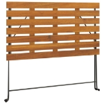 Tavolo Bistrò Pieghevole 100x54x71 cm Massello Acacia e Acciaio