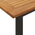 Tavolo Giardino con Gambe a U 160x80x75cm Legno Massello Acacia