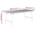 Tavolo da Giardino 200x90x75 cm Legno Massello di Acacia