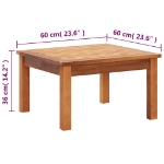 Tavolino da Caffè per Giardino 60x60x36 cm Legno di Acacia