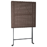 Tavolo Pieghevole da Bistrò Marrone 55x54x71 cm Polyrattan