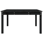 Tavolo da Giardino Nero 82,5x82,5x45 cm Legno Massello di Pino