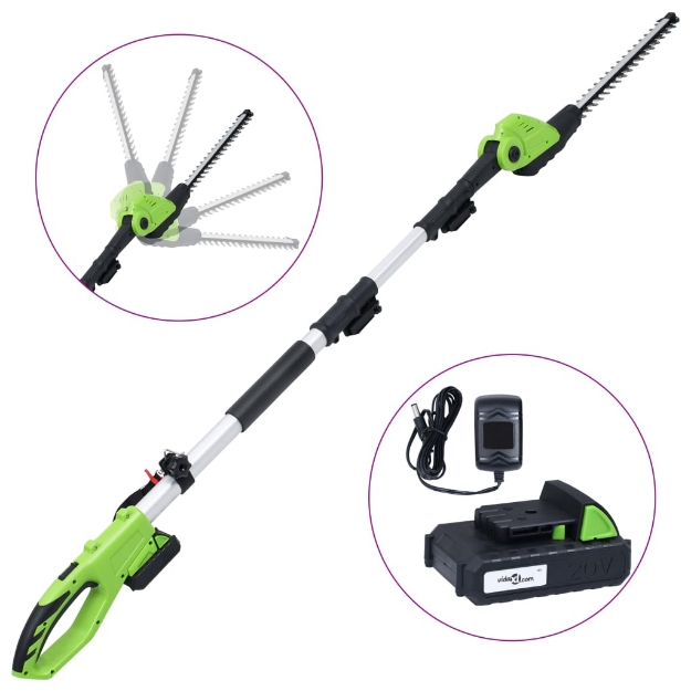 Tagliasiepi Telescopico Cordless e Batteria 20V 1500 mAh Li-ion