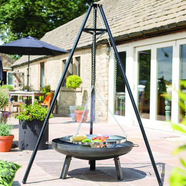 RedFire Treppiede per Griglia Nero 172 cm BBQ TRIPOD