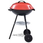 Barbecue a Carbone Kettle Portatile XXL con Ruote 44 cm