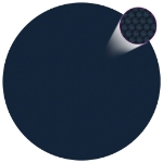 Pellicola Galleggiante Solare PE per Piscina 417 cm Nero e Blu