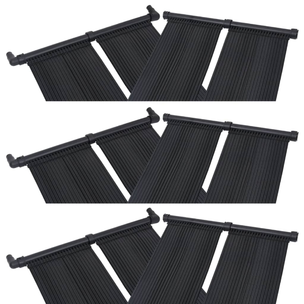 Pannelli Solari Riscaldatori per Piscina 6 pz 80x310 cm