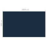 Pellicola Galleggiante Solare PE Piscina 1000x600 cm Nero e Blu