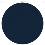 Pellicola Galleggiante Solare PE per Piscina 300 cm Nero e Blu