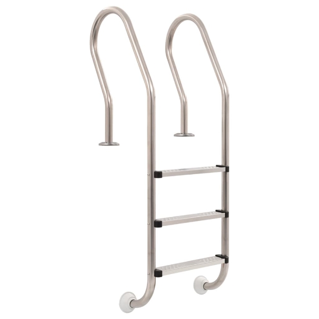 Scaletta per Piscina 3 Gradini in Acciaio Inox 304 120 cm