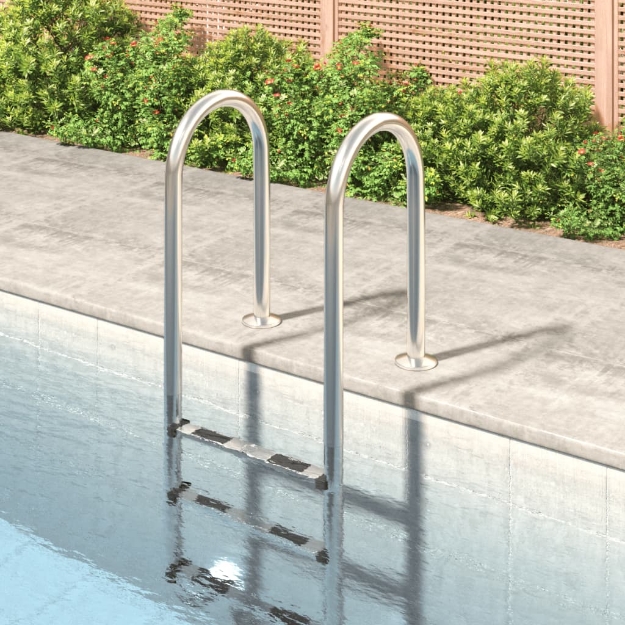 Scala per Piscina 54x38x158 cm Acciaio Inox 304