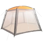 Tenda per Piscina in Tessuto 590x520x250 cm Grigia