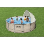 Bestway Tettoia per Piscina Fuori Terra Bianco