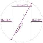 Telo Sotto Piscina Grigio Chiaro Ø306 cm Geotessile Poliestere