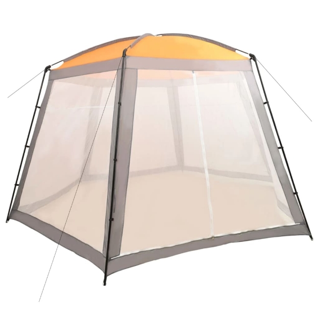 Tenda per Piscina in Tessuto 500x433x250 cm Grigia