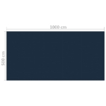 Pellicola Galleggiante Solare PE Piscina 1000x500 cm Nero e Blu