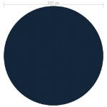 Pellicola Galleggiante Solare PE per Piscina 527 cm Nero e Blu