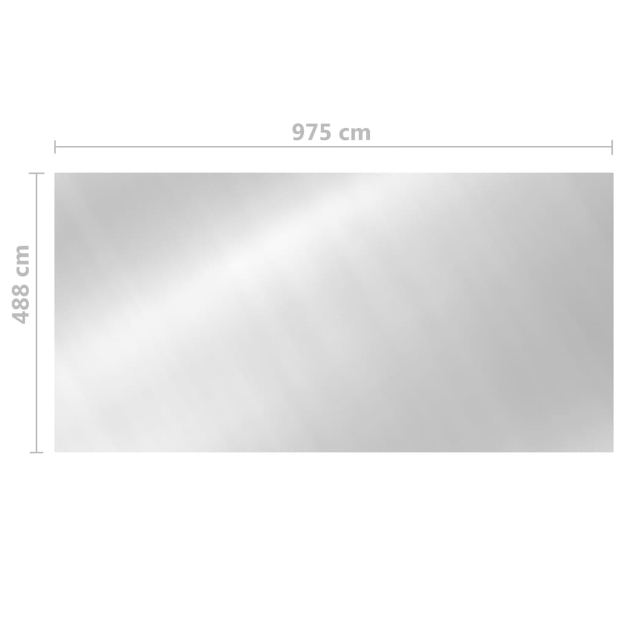 Copertura per Piscina Argento 975x488 cm in PE