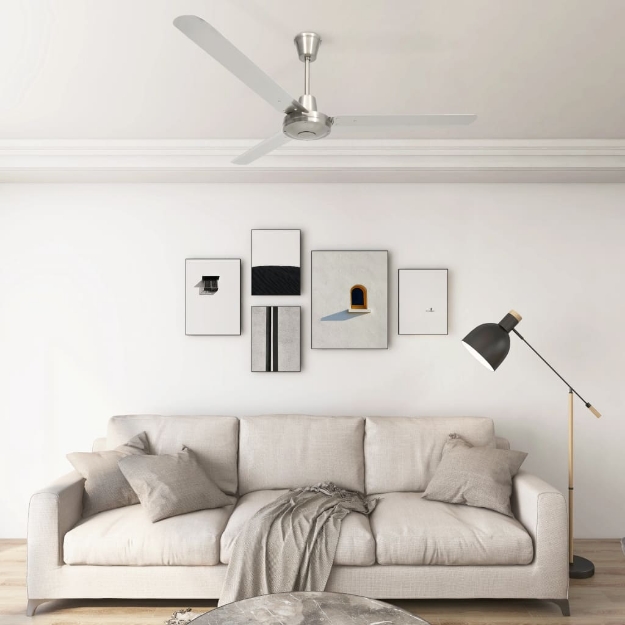 Ventilatore da Soffitto 142 cm Argento