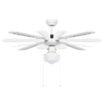 Ventilatore da Soffitto con Luce 106 cm Bianco