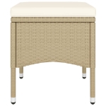 Set Bistrot da Giardino 5 pz Polyrattan e Vetro Temperato Beige