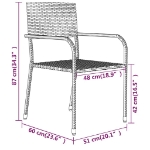 Set Mobili da Pranzo da Giardino 5 pz Grigio