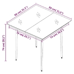 Set da Pranzo per Giardino 3 pz con Cuscini Polyrattan e Vetro