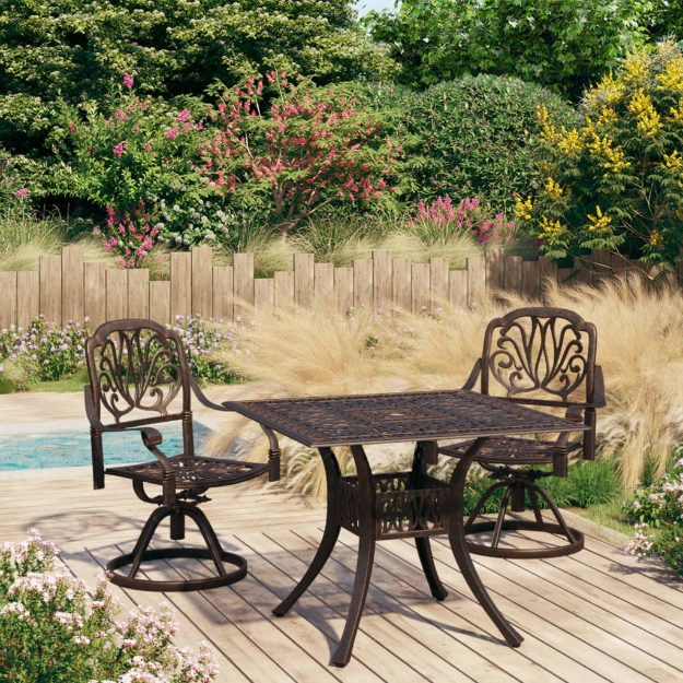 Set da Bistrot 3 pz in Alluminio Pressofuso Bronzo