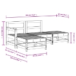 Set Salotto da Giardino 4 pz Miele in Legno Massello di Pino