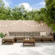 Set Salotto da Giardino 7 pz Miele in Legno Massello di Pino