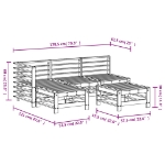 Set Salotto da Giardino 5 pz in Legno Massello di Douglas
