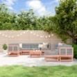 Set Salotto da Giardino 10 pz in Legno Massello di Douglas