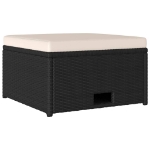 Set Divani da Giardino 4 pz con Cuscini in Polyrattan Nero