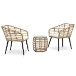 Set da Bistrot 3 pz in Polyrattan Rovere