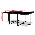 Set da Pranzo da Giardino 11 pz con Cuscini in Polyrattan Nero