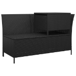 Set Divani da Giardino 4 pz con Cuscini Nero in Polyrattan