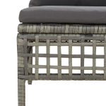 Set Divani da Giardino 4 pz con Cuscini in Polyrattan Grigio