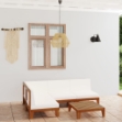 Set Divani da Giardino 5 pz con Cuscini in Massello di Acacia