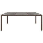 Set da Pranzo da Giardino in Polyrattan 11 pz Marrone