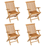 Set da Pranzo da Giardino 5 pz in Legno Massello di Teak