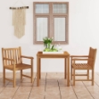 Set da Pranzo per Esterni 3 pz in Legno Massello di Teak