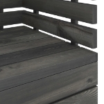 Set Divani da Giardino su Pallet 8 pz Legno Pino Grigio Scuro