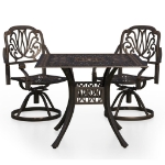 Set da Bistrot 3 pz in Alluminio Pressofuso Bronzo