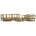 Set Salotto da Giardino 7 pz in Legno Impregnato di Pino