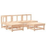 Set Salotto da Giardino 5 pz in Legno Massello di Pino